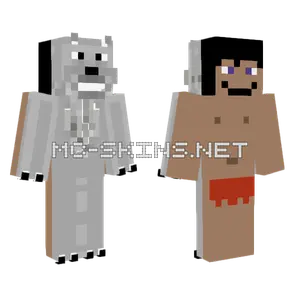 Mowgli and Wolf Pack Minecraft skin