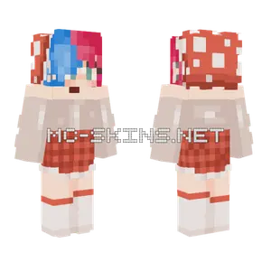 Mushroom Short Haired Girl Minecraft skin