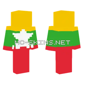 Myanmar Flag Skin Minecraft skin