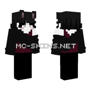 Naunasfaf Black Outfit Minecraft skin