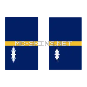 Nauru Flag cape, outside and lining