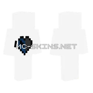 Navy Half Hardcore Heart Minecraft skin