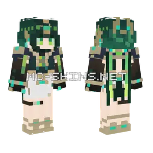 Nefer Genshin Impact Minecraft skin