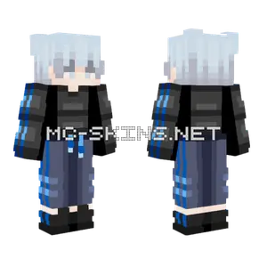Neon Blue Boy Minecraft skin