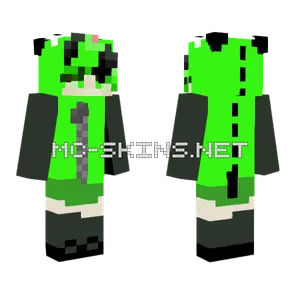 Neon Green Jacket Boy Minecraft skin