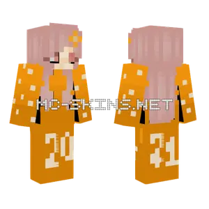 Neon Orange Minecraft skin