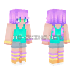 Neon Party Te Minecraft skin