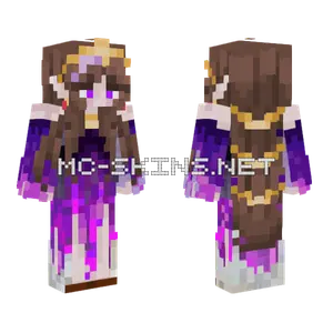Neon Purple Princess Minecraft skin