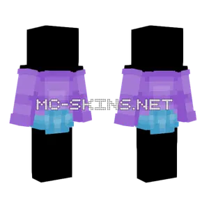 Neon Purple Sweater Blue Shorts Minecraft skin