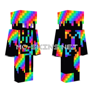 Neon Rainbow Skin Minecraft skin