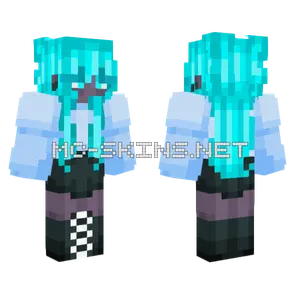 Neon Skies Girl Minecraft skin