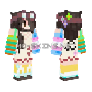 Neopolitan Summer Flower Colors Minecraft skin