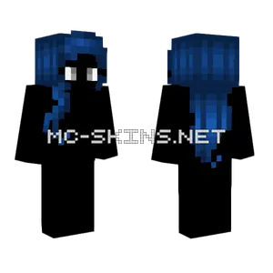 Nerdy Hairbase Blue Minecraft skin