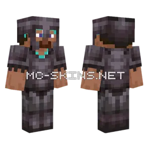 Netherite Diamond Armor Steve Minecraft skin