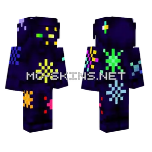 New Year Firework Steve 2026 Minecraft skin