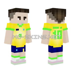 Neymar Brasil Football Skin Minecraft skin