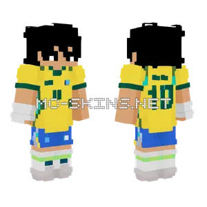 Neymar Footballer Minecraft skin