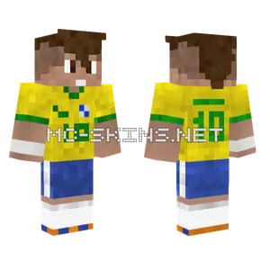 Neymar Jr Brazil World Cup Minecraft skin