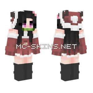 Nezuko Christmas Minecraft skin