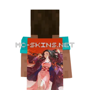 Nezuko Kamado Kimono cape, outside and lining