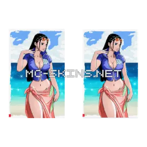 Nico Robin Beach cape, outside and lining