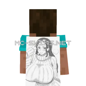 Nico Robin Sweater cape, outside and lining
