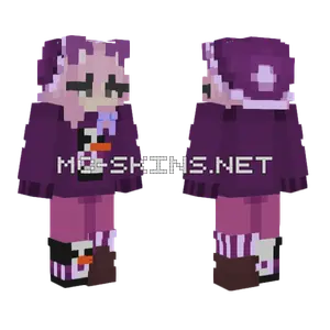 Nihachu Purple Penguin Minecraft skin