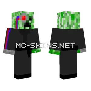Ninja Cyborg Creeper Hunter Minecraft skin