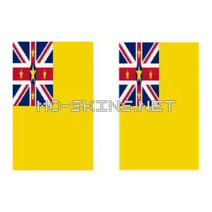 Niue Flag cape, outside and lining