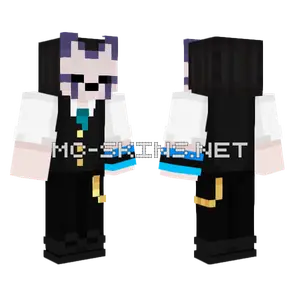 Noah Black and White Outfit Minecraft skin