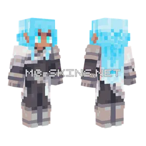 Noelle Blue Hair Minecraft skin