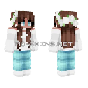 Nora Frosty White Minecraft skin