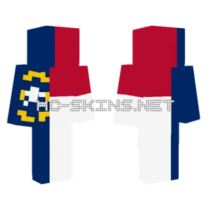 North Carolina Flag Skin Minecraft skin