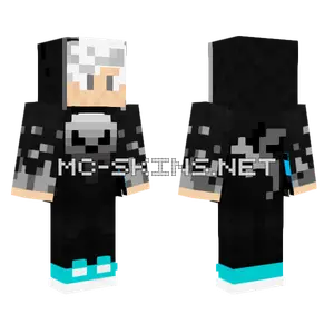 Nova Pro Gamer White Hair Minecraft skin