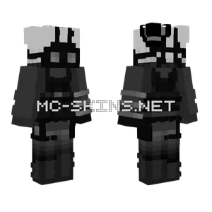 Nuclear Dusk Monochromatic Minecraft skin