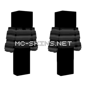 Ob Black Gray Stripe Sweater Minecraft skin