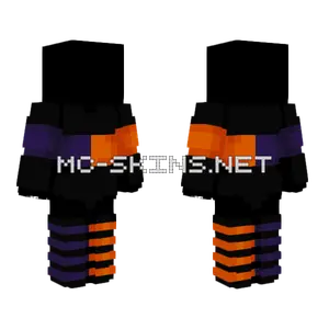 Ob Black Orange Purple Stripe Minecraft skin