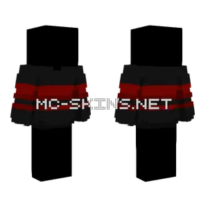 Ob Black Top Red Double Stripes Minecraft skin