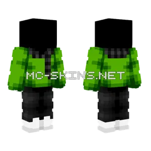 Ob Christmas Black Green Fit Minecraft skin
