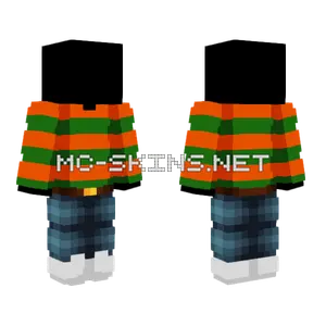 Ob Orange Green Stripe Minecraft skin