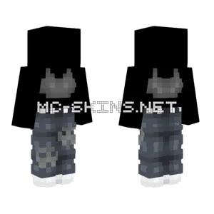Ob Short Gray Crop Skull Gray Jeans Minecraft skin