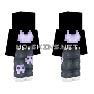 Ob Short Purple Crop Skull Gray Jeans Minecraft skin