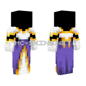Ob White Purple Dress Gloves w Gold v2 Minecraft skin