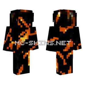 Obsidian Steve Green Lava Minecraft skin