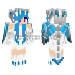 Oceanblue Dragon Girl Minecraft skin