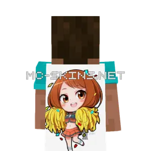 Ochaco Uraraka Cheerleader cape, outside and lining