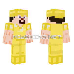 Old Steve Golden Armour Minecraft skin