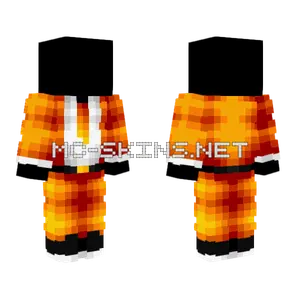 Open Fire Suit With Fire Tie Minecraft skin