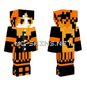 Orange Acrobat Minecraft skin