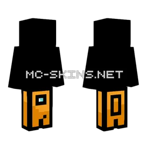 Orange Among Us Character Minecraft skin